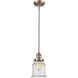 Franklin Restoration Canton LED 6.5 inch Antique Copper Mini Pendant Ceiling Light in Seedy, Franklin Restoration