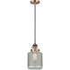 Franklin Restoration Stanton LED 6 inch Antique Copper Mini Pendant Ceiling Light