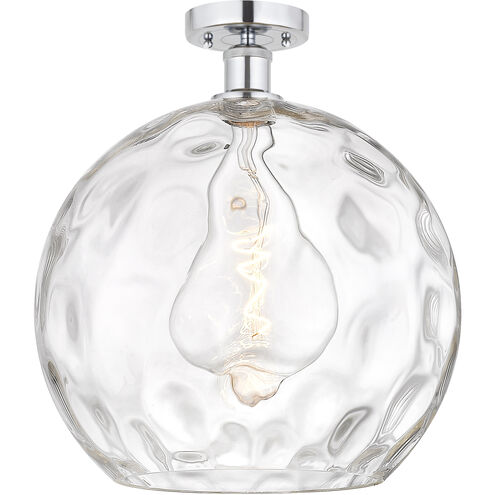 Edison Athens Water Glass 1 Light 13 inch Polished Chrome Semi-Flush Mount Ceiling Light