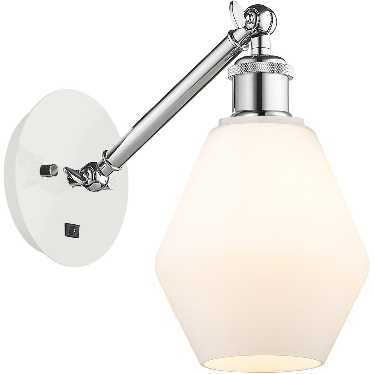 Ballston Cindyrella LED 6 inch White and Polished Chrome Sconce Wall Light