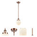 Ballston Beacon 1 Light 6 inch Antique Copper Pendant Ceiling Light in Matte White Glass