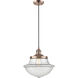 Franklin Restoration Oxford 1 Light 12 inch Antique Copper Mini Pendant Ceiling Light in Incandescent, Clear, Franklin Restoration