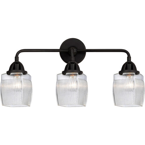 Nouveau 2 Colton 3 Light 24 inch Matte Black Bath Vanity Light Wall Light