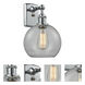 Ballston Athens 1 Light 8 inch Polished Chrome Sconce Wall Light in Clear Glass, Ballston