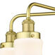 Bellmont 5 Light 24 inch Satin Gold Chandelier Ceiling Light in Matte White Glass