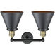 Franklin Restoration Appalachian 2 Light 18 inch Black Antique Brass Bath Vanity Light Wall Light, Franklin Restoration