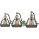 Franklin Restoration Fulton 3 Light 28 inch Brushed Satin Nickel Bath Vanity Light Wall Light in Plated Smoke Glass, Franklin Restoration