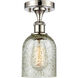 Ballston Caledonia 1 Light 5 inch Polished Nickel Semi-Flush Mount Ceiling Light in Mica Glass, Ballston