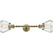 Franklin Restoration Fulton LED 17 inch Antique Brass Bath Vanity Light Wall Light in Clear Glass, Franklin Restoration