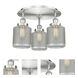 Edison 3 Light 17.75 inch Satin Nickel Flush Mount Ceiling Light