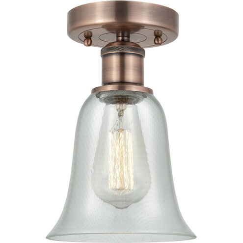 Hanover 1 Light 6.25 inch Antique Copper Flush Mount Ceiling Light in Fishnet