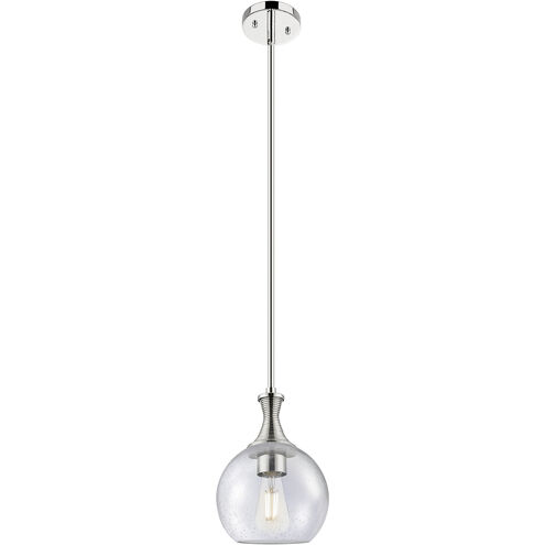 Astor 1 Light 8 inch Polished Nickel Mini Pendant Ceiling Light in Seedy Glass