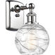 Ballston Small Deco Swirl 1 Light 6 inch Polished Chrome Sconce Wall Light, Ballston