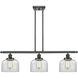 Ballston Large Bell LED 36 inch Oil Rubbed Bronze Island Light Ceiling Light in Clear Glass, Ballston