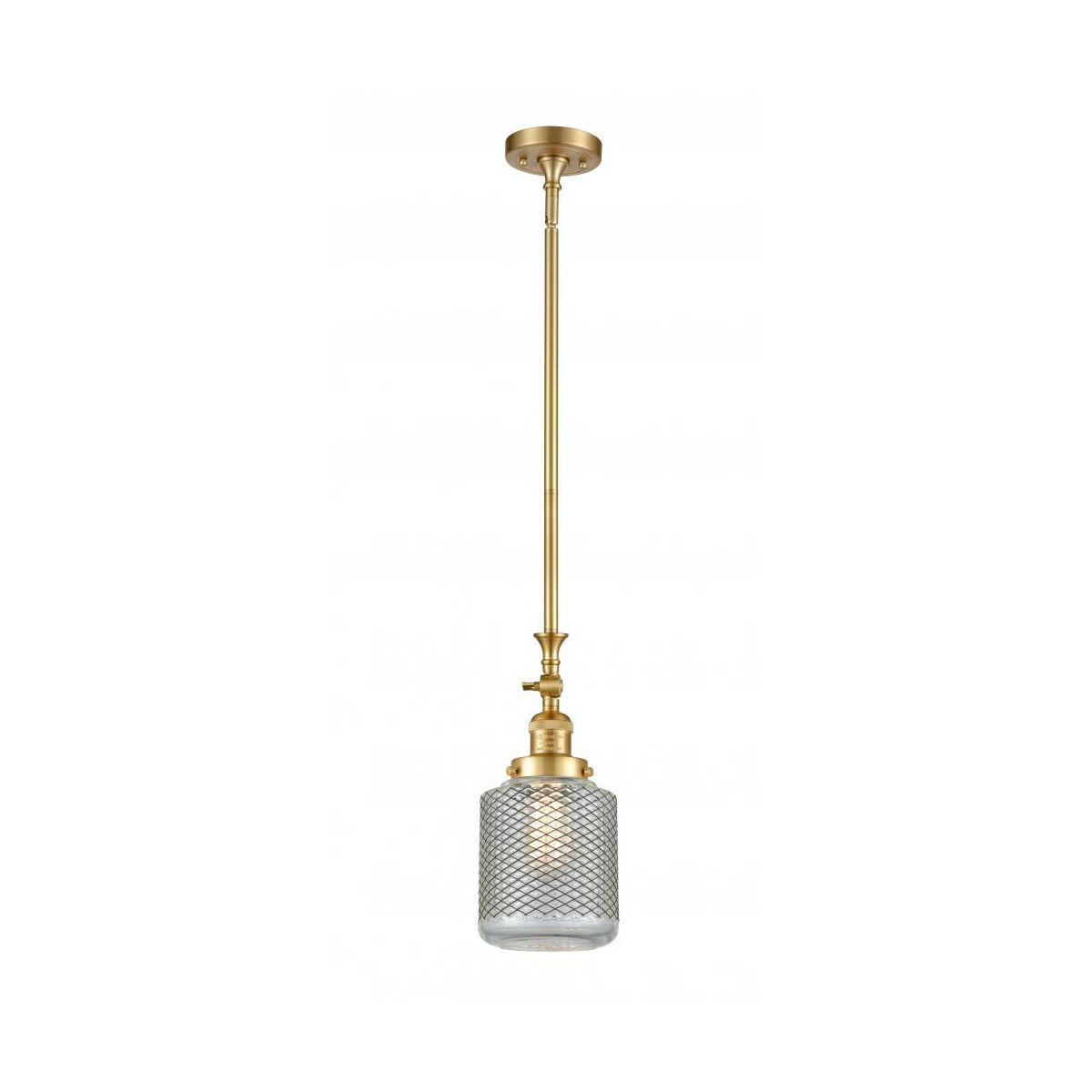 Franklin Restoration Stanton 1 Light 6 inch Satin Gold Mini Pendant Ceiling Light, Franklin Restoration