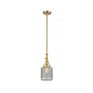 Franklin Restoration Stanton 1 Light 6 inch Satin Gold Mini Pendant Ceiling Light, Franklin Restoration