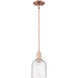 Arcadia Bella 1 Light 5.5 inch Antique Copper Mini Pendant Ceiling Light in Seedy