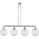 Franklin Restoration X-Large Beacon 4 Light 54 inch Polished Chrome Island Light Ceiling Light in Clear Glass, Franklin Restoration