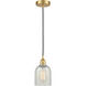 Edison Caledonia 1 Light 5 inch Satin Gold Mini Pendant Ceiling Light