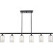 Auralume Fairbank 6 Light 48 inch Matte Black Island Light Ceiling Light in Incandescent