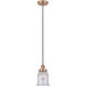 Edison Canton LED 6 inch Antique Copper Mini Pendant Ceiling Light