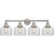 Bell 4 Light 33.5 inch Brushed Satin Nickel Bath Vanity Light Wall Light