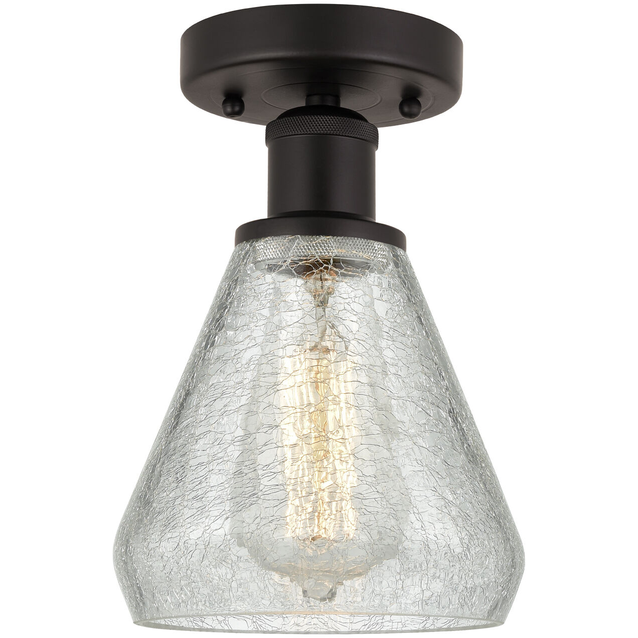 Edison Conesus 1 Light 6 inch Oil Rubbed Bronze Semi-Flush Mount Ceiling Light