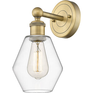 Cindyrella 1 Light 6 inch Brushed Brass and Clear Sconce Wall Light