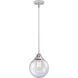 Nouveau 2 Beacon LED 8 inch Polished Chrome Mini Pendant Ceiling Light in Seedy