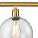 Ballston Athens LED 36 inch Satin Gold Island Light Ceiling Light in Clear Glass, Ballston