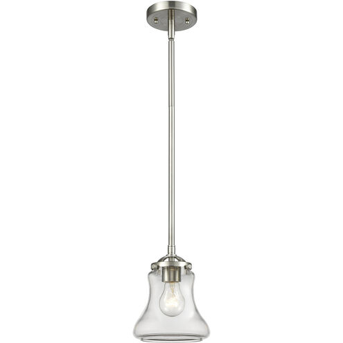 Nouveau Bellmont 1 Light 6 inch Black Antique Brass Mini Pendant Ceiling Light in Matte White Glass, Nouveau