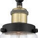 Franklin Restoration Dover LED 5 inch Black Antique Brass Sconce Wall Light