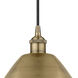 Edison Dome 1 Light 12 inch Antique Brass Mini Pendant Ceiling Light