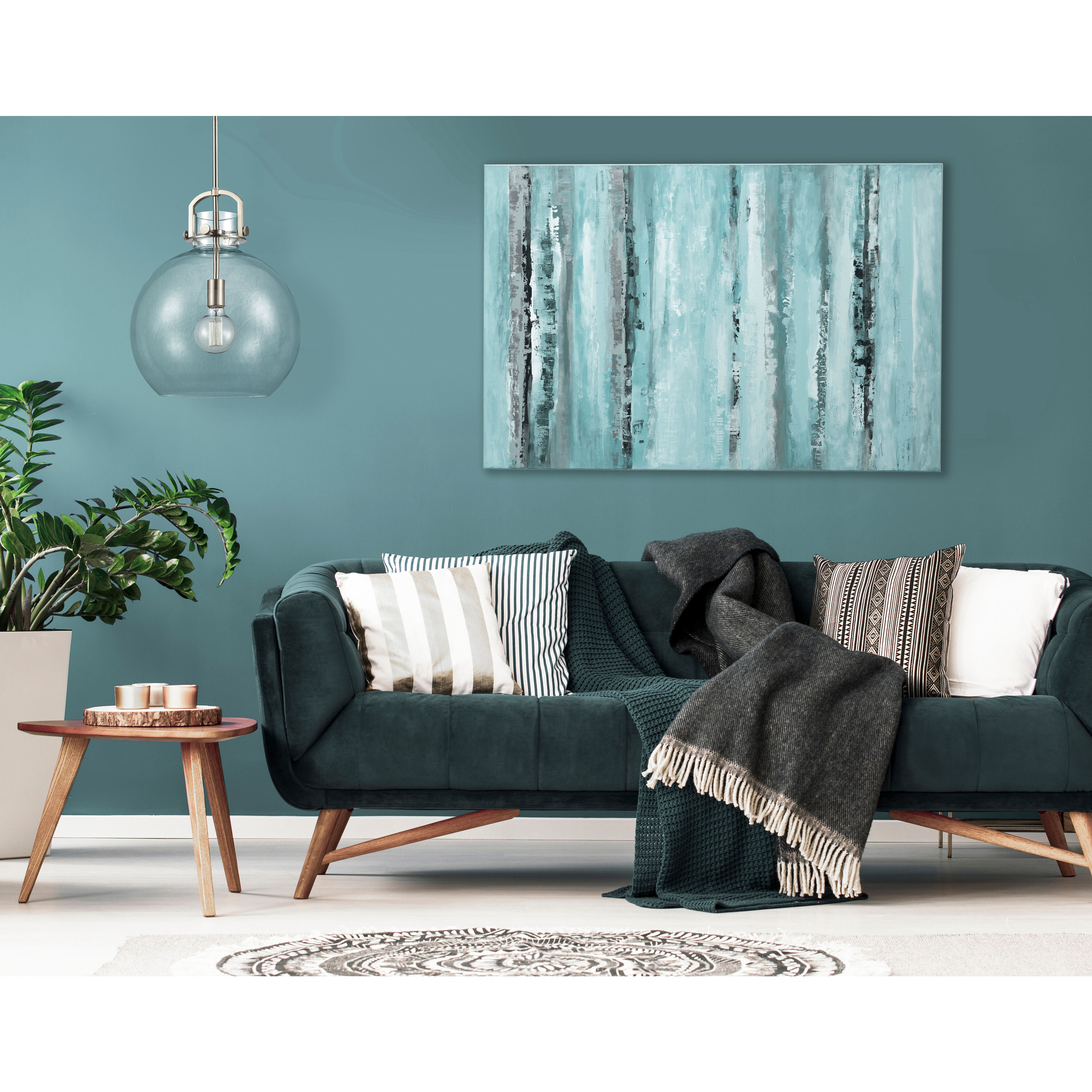 Restoration Newton LED 14 inch Brushed Satin Nickel Mini Pendant Ceiling Light, Restoration