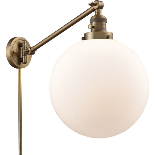 XX-Large Beacon 20 inch 60.00 watt Brushed Brass Swing Arm Wall Light, Franklin Restoration