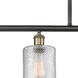 Ballston Cobbleskill LED 48 inch Black Antique Brass Island Light Ceiling Light in Clear Glass, Ballston