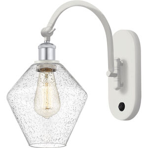 Ballston Cindyrella LED 8 inch White and Polished Chrome Sconce Wall Light in Seedy Glass