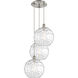 Ballston Athens Water Glass 3 Light 18.75 inch Pendant