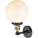 Franklin Restoration Large Beacon LED 8 inch Black Antique Brass Sconce Wall Light, Franklin Restoration