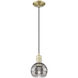 Arcadia Rochester 1 Light 5.88 inch Antique Brass Mini Pendant Ceiling Light