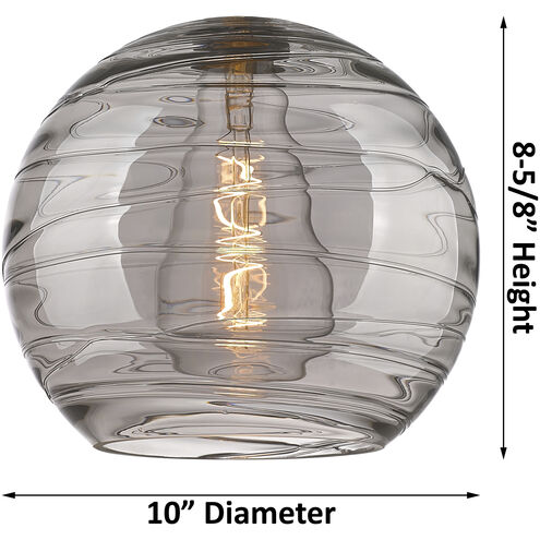 Ballston Athens Deco Swirl 3 Light 16.5 inch Antique Copper Cord Hung Multi Pendant Ceiling Light