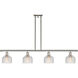 Ballston Dayton LED 48 inch Polished Nickel Island Light Ceiling Light in Clear Glass, Ballston