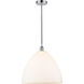 Edison Dome 1 Light 16 inch Polished Chrome Pendant Ceiling Light