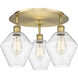 Cindyrella 3 Light 19.75 inch Brushed Brass Flush Mount Ceiling Light in Seedy