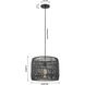 Elwood 1 Light 13.75 inch Matte Black Pendant Ceiling Light