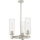 Crown Point 3 Light 18 inch Polished Nickel Pendant Ceiling Light in Clear Glass