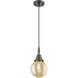 Beacon 1 Light 6 inch Oil Rubbed Bronze Mini Pendant Ceiling Light in Mercury Glass
