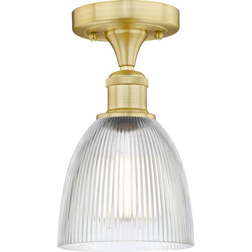 Castile 1 Light 6 inch Satin Gold Flush Mount Ceiling Light in Clear