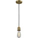 Franklin Restoration Beacon LED 6 inch Brushed Brass Mini Pendant Ceiling Light in Seedy, Franklin Restoration