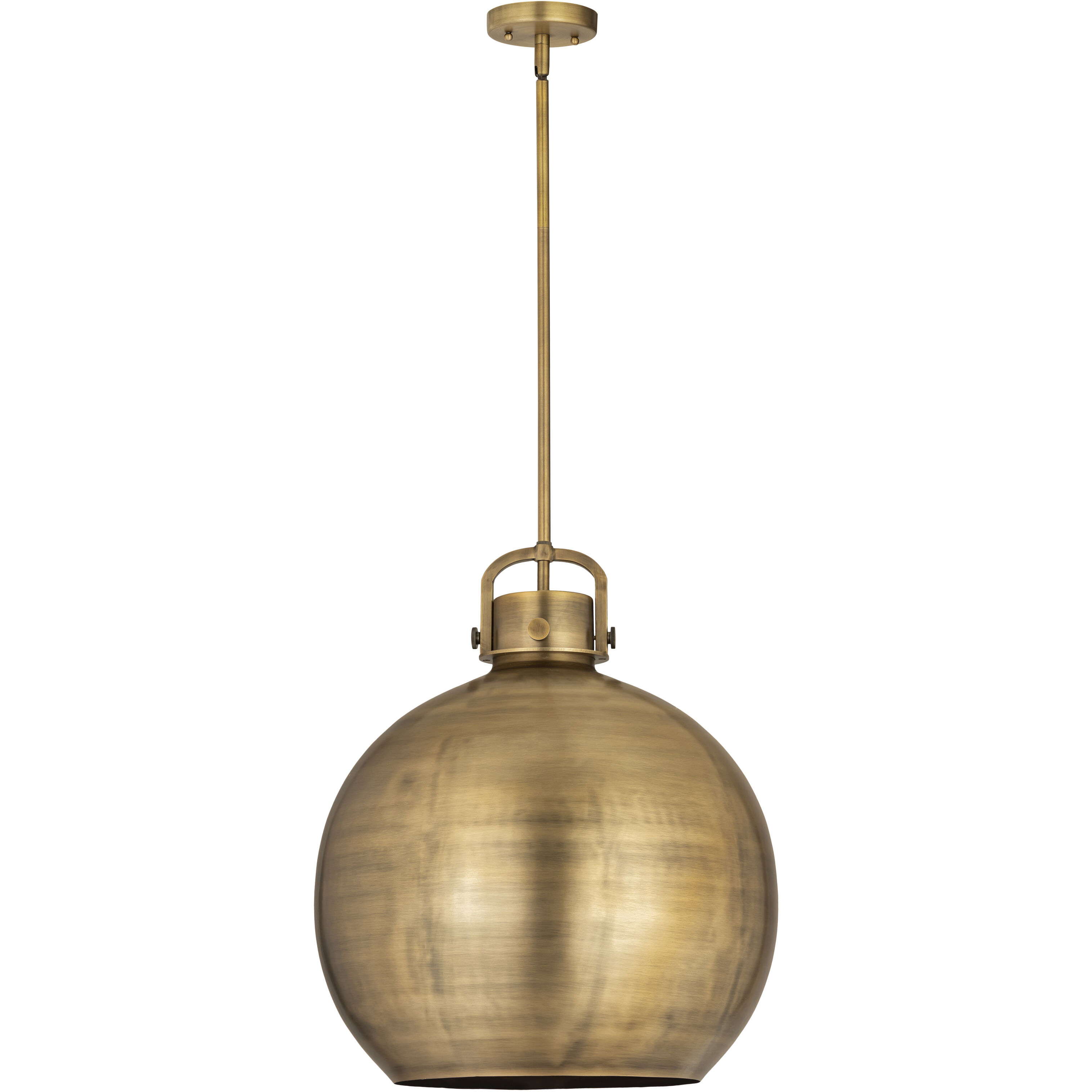 Newton Sphere 1 Light 18 inch Brushed Brass Pendant Ceiling Light